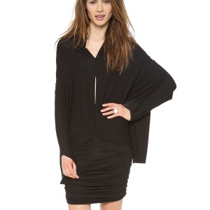 cut25_by_yigal_azrouel_shirred_modal_dress_with_cape_-_black-1n